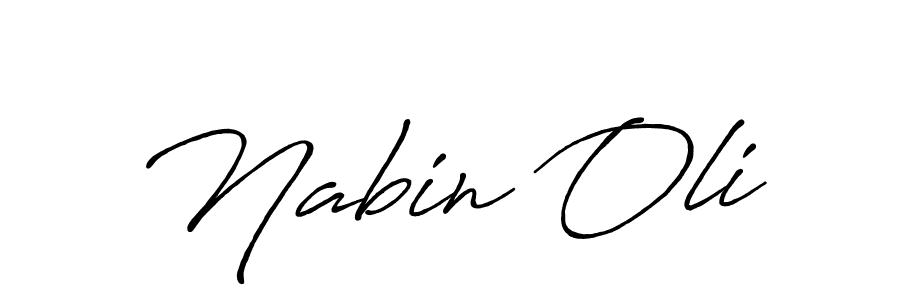 if you are searching for the best signature style for your name Nabin Oli. so please give up your signature search. here we have designed multiple signature styles  using Antro_Vectra_Bolder. Nabin Oli signature style 7 images and pictures png