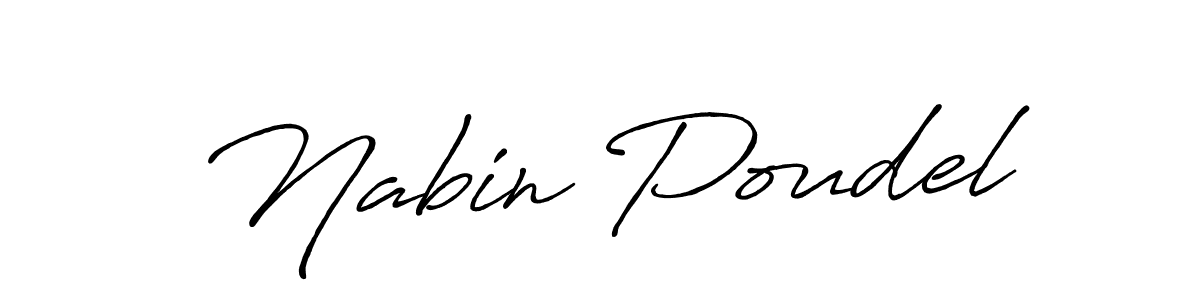 Also we have Nabin Poudel name is the best signature style. Create professional handwritten signature collection using Antro_Vectra_Bolder autograph style. Nabin Poudel signature style 7 images and pictures png
