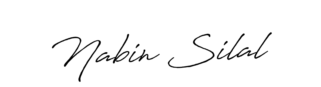 How to Draw Nabin Silal signature style? Antro_Vectra_Bolder is a latest design signature styles for name Nabin Silal. Nabin Silal signature style 7 images and pictures png