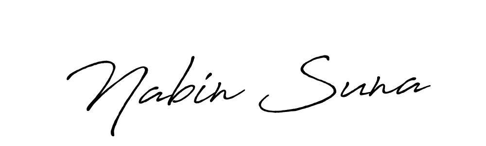 How to make Nabin Suna name signature. Use Antro_Vectra_Bolder style for creating short signs online. This is the latest handwritten sign. Nabin Suna signature style 7 images and pictures png