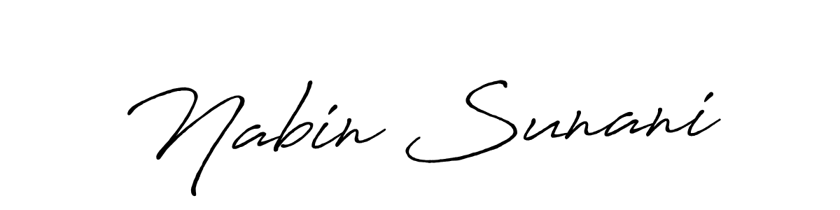 Design your own signature with our free online signature maker. With this signature software, you can create a handwritten (Antro_Vectra_Bolder) signature for name Nabin Sunani. Nabin Sunani signature style 7 images and pictures png
