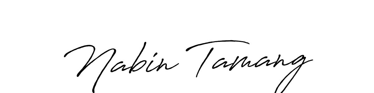 Make a beautiful signature design for name Nabin Tamang. With this signature (Antro_Vectra_Bolder) style, you can create a handwritten signature for free. Nabin Tamang signature style 7 images and pictures png
