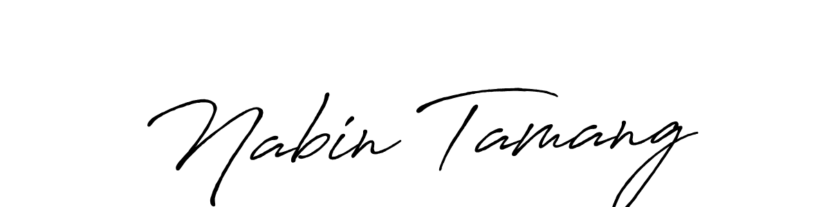 Make a beautiful signature design for name Nabin Tamang. With this signature (Antro_Vectra_Bolder) style, you can create a handwritten signature for free. Nabin Tamang signature style 7 images and pictures png