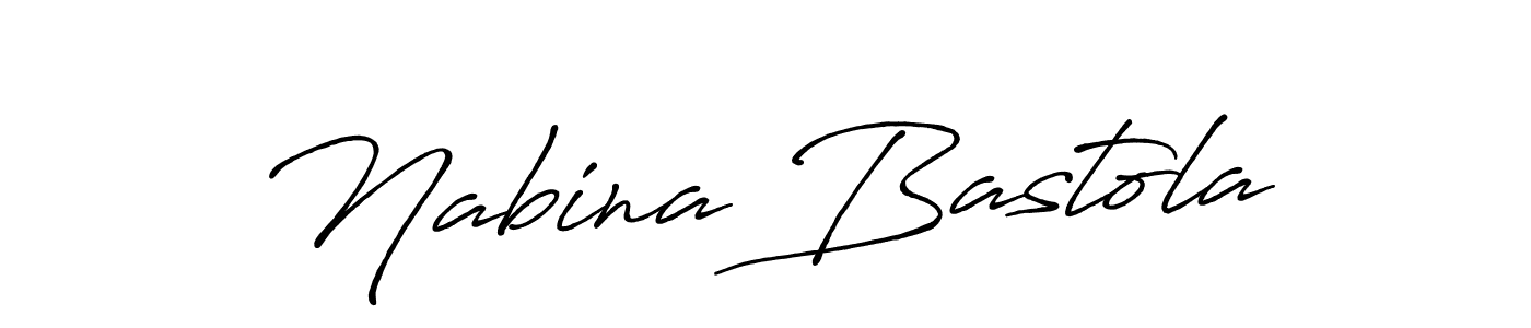Design your own signature with our free online signature maker. With this signature software, you can create a handwritten (Antro_Vectra_Bolder) signature for name Nabina Bastola. Nabina Bastola signature style 7 images and pictures png