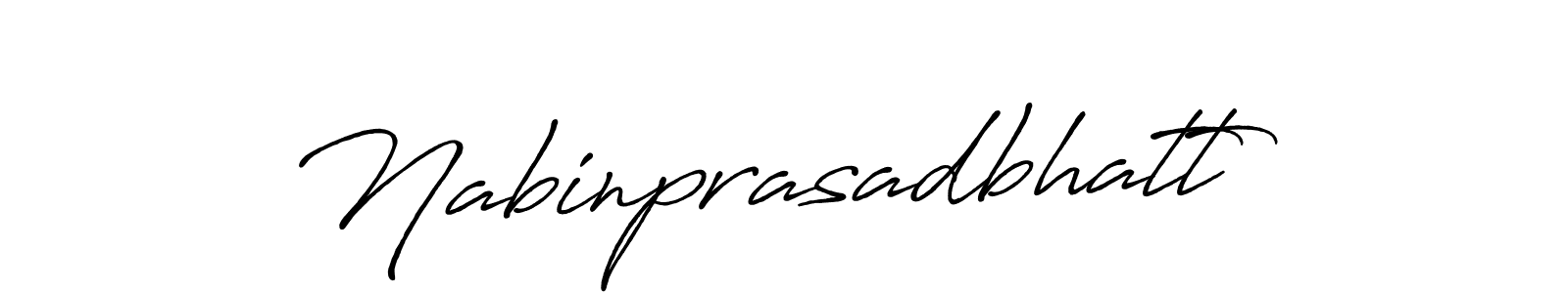 The best way (Antro_Vectra_Bolder) to make a short signature is to pick only two or three words in your name. The name Nabinprasadbhatt include a total of six letters. For converting this name. Nabinprasadbhatt signature style 7 images and pictures png