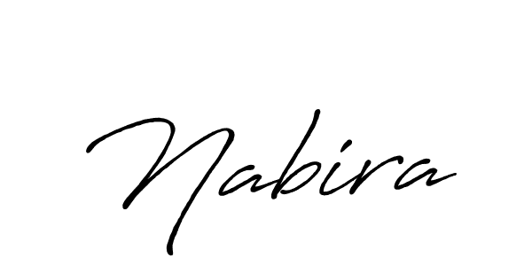 The best way (Antro_Vectra_Bolder) to make a short signature is to pick only two or three words in your name. The name Nabira include a total of six letters. For converting this name. Nabira signature style 7 images and pictures png