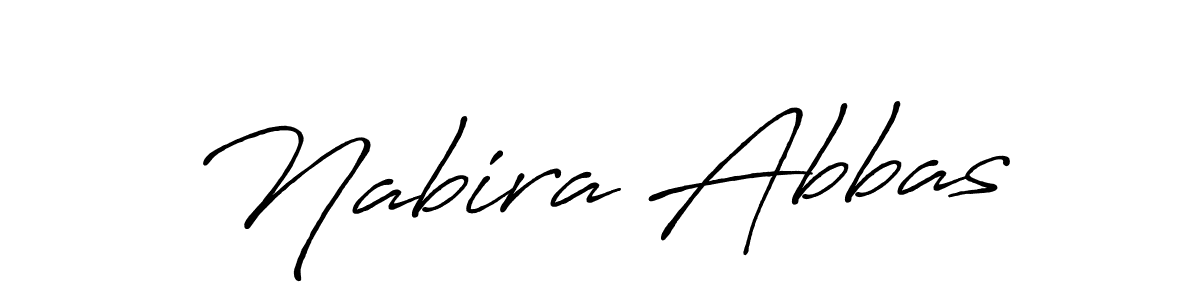 How to make Nabira Abbas name signature. Use Antro_Vectra_Bolder style for creating short signs online. This is the latest handwritten sign. Nabira Abbas signature style 7 images and pictures png