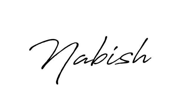 Design your own signature with our free online signature maker. With this signature software, you can create a handwritten (Antro_Vectra_Bolder) signature for name Nabish. Nabish signature style 7 images and pictures png