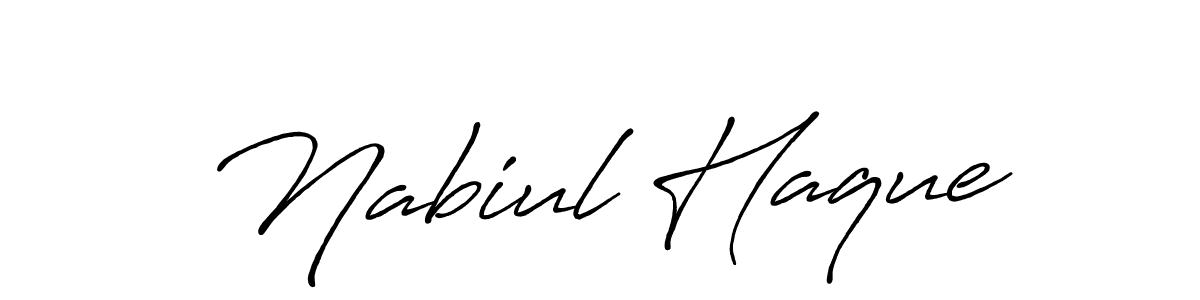 Create a beautiful signature design for name Nabiul Haque. With this signature (Antro_Vectra_Bolder) fonts, you can make a handwritten signature for free. Nabiul Haque signature style 7 images and pictures png