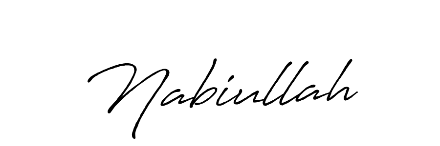 Make a beautiful signature design for name Nabiullah. With this signature (Antro_Vectra_Bolder) style, you can create a handwritten signature for free. Nabiullah signature style 7 images and pictures png