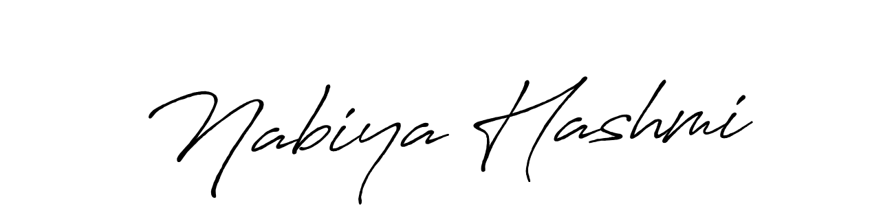 How to make Nabiya Hashmi name signature. Use Antro_Vectra_Bolder style for creating short signs online. This is the latest handwritten sign. Nabiya Hashmi signature style 7 images and pictures png