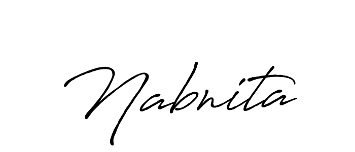 Design your own signature with our free online signature maker. With this signature software, you can create a handwritten (Antro_Vectra_Bolder) signature for name Nabnita. Nabnita signature style 7 images and pictures png