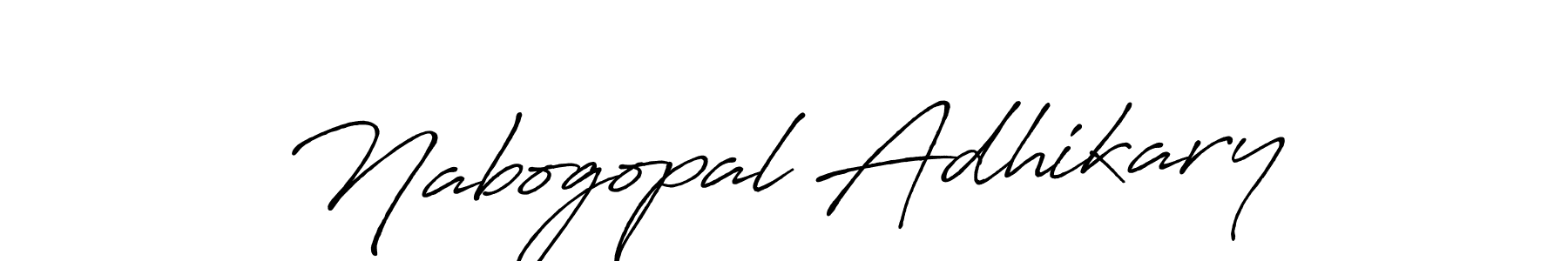 Use a signature maker to create a handwritten signature online. With this signature software, you can design (Antro_Vectra_Bolder) your own signature for name Nabogopal Adhikary. Nabogopal Adhikary signature style 7 images and pictures png