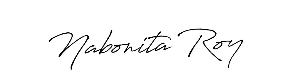 You should practise on your own different ways (Antro_Vectra_Bolder) to write your name (Nabonita Roy) in signature. don't let someone else do it for you. Nabonita Roy signature style 7 images and pictures png