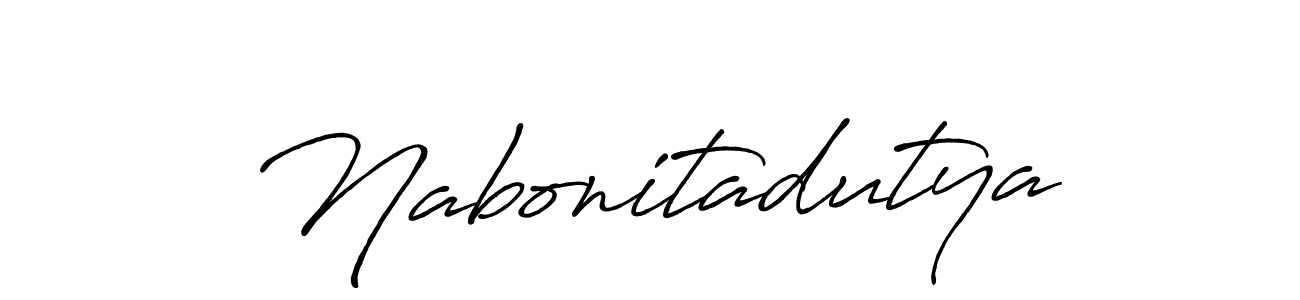 It looks lik you need a new signature style for name Nabonitadutya. Design unique handwritten (Antro_Vectra_Bolder) signature with our free signature maker in just a few clicks. Nabonitadutya signature style 7 images and pictures png