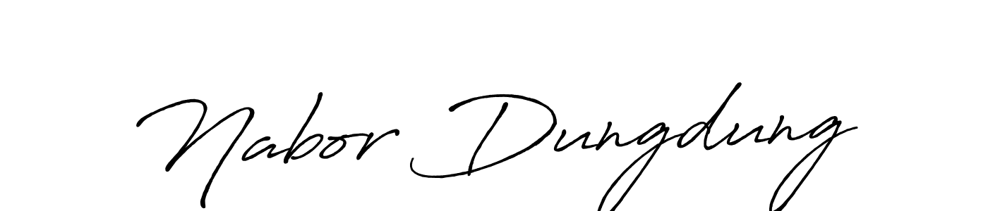 Make a beautiful signature design for name Nabor Dungdung. With this signature (Antro_Vectra_Bolder) style, you can create a handwritten signature for free. Nabor Dungdung signature style 7 images and pictures png