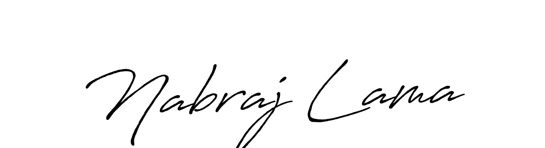Create a beautiful signature design for name Nabraj Lama. With this signature (Antro_Vectra_Bolder) fonts, you can make a handwritten signature for free. Nabraj Lama signature style 7 images and pictures png