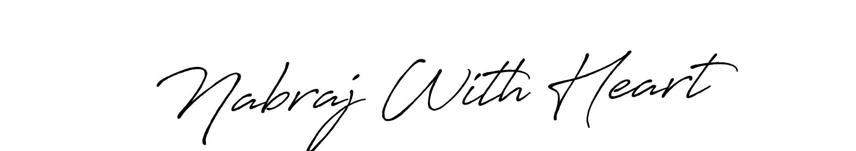 if you are searching for the best signature style for your name Nabraj With Heart. so please give up your signature search. here we have designed multiple signature styles  using Antro_Vectra_Bolder. Nabraj With Heart signature style 7 images and pictures png