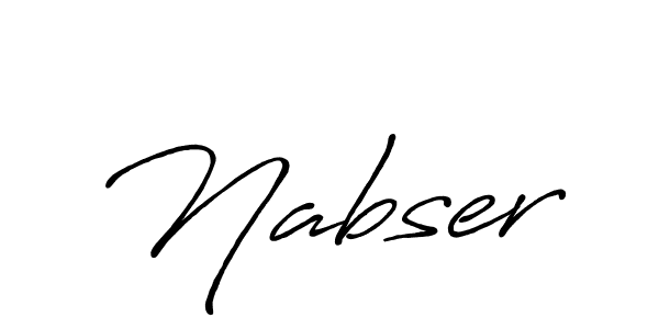 Also we have Nabser name is the best signature style. Create professional handwritten signature collection using Antro_Vectra_Bolder autograph style. Nabser signature style 7 images and pictures png