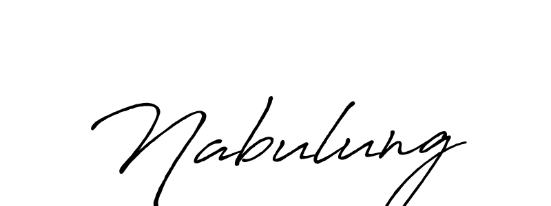 Use a signature maker to create a handwritten signature online. With this signature software, you can design (Antro_Vectra_Bolder) your own signature for name Nabulung. Nabulung signature style 7 images and pictures png