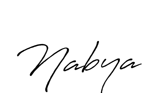 Make a beautiful signature design for name Nabya. Use this online signature maker to create a handwritten signature for free. Nabya signature style 7 images and pictures png