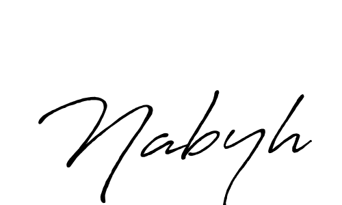 Also You can easily find your signature by using the search form. We will create Nabyh name handwritten signature images for you free of cost using Antro_Vectra_Bolder sign style. Nabyh signature style 7 images and pictures png