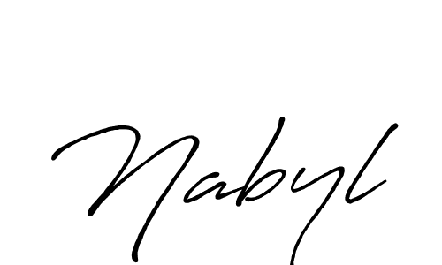 Similarly Antro_Vectra_Bolder is the best handwritten signature design. Signature creator online .You can use it as an online autograph creator for name Nabyl. Nabyl signature style 7 images and pictures png