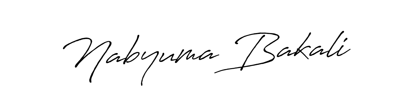 How to make Nabyuma Bakali name signature. Use Antro_Vectra_Bolder style for creating short signs online. This is the latest handwritten sign. Nabyuma Bakali signature style 7 images and pictures png