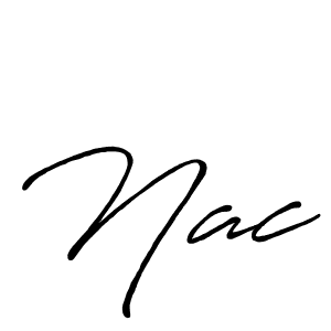 Nac stylish signature style. Best Handwritten Sign (Antro_Vectra_Bolder) for my name. Handwritten Signature Collection Ideas for my name Nac. Nac signature style 7 images and pictures png