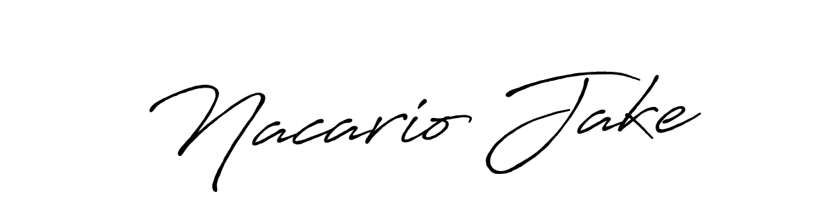 This is the best signature style for the Nacario Jake name. Also you like these signature font (Antro_Vectra_Bolder). Mix name signature. Nacario Jake signature style 7 images and pictures png