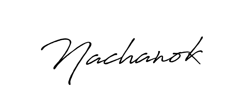 How to make Nachanok signature? Antro_Vectra_Bolder is a professional autograph style. Create handwritten signature for Nachanok name. Nachanok signature style 7 images and pictures png
