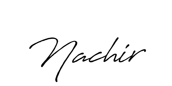 How to make Nachir signature? Antro_Vectra_Bolder is a professional autograph style. Create handwritten signature for Nachir name. Nachir signature style 7 images and pictures png