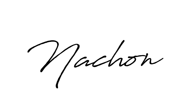 How to make Nachon signature? Antro_Vectra_Bolder is a professional autograph style. Create handwritten signature for Nachon name. Nachon signature style 7 images and pictures png