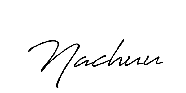 Nachuu stylish signature style. Best Handwritten Sign (Antro_Vectra_Bolder) for my name. Handwritten Signature Collection Ideas for my name Nachuu. Nachuu signature style 7 images and pictures png