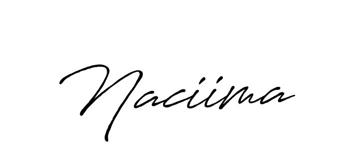 Use a signature maker to create a handwritten signature online. With this signature software, you can design (Antro_Vectra_Bolder) your own signature for name Naciima. Naciima signature style 7 images and pictures png