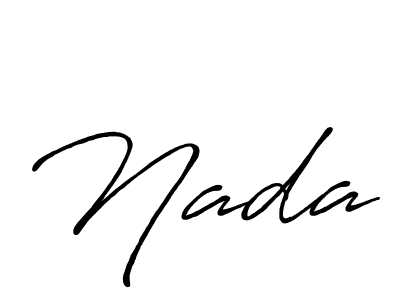 Make a beautiful signature design for name Nada. Use this online signature maker to create a handwritten signature for free. Nada signature style 7 images and pictures png