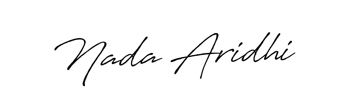 How to make Nada Aridhi signature? Antro_Vectra_Bolder is a professional autograph style. Create handwritten signature for Nada Aridhi name. Nada Aridhi signature style 7 images and pictures png