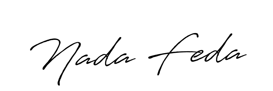 Once you've used our free online signature maker to create your best signature Antro_Vectra_Bolder style, it's time to enjoy all of the benefits that Nada Feda name signing documents. Nada Feda signature style 7 images and pictures png