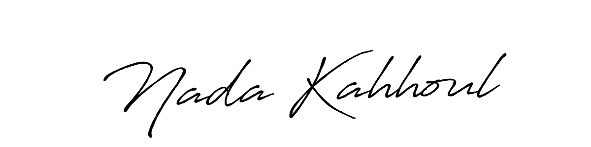 if you are searching for the best signature style for your name Nada Kahhoul. so please give up your signature search. here we have designed multiple signature styles  using Antro_Vectra_Bolder. Nada Kahhoul signature style 7 images and pictures png