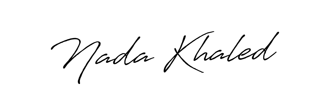 You should practise on your own different ways (Antro_Vectra_Bolder) to write your name (Nada Khaled) in signature. don't let someone else do it for you. Nada Khaled signature style 7 images and pictures png