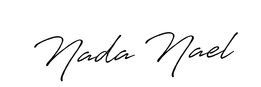 How to make Nada Nael name signature. Use Antro_Vectra_Bolder style for creating short signs online. This is the latest handwritten sign. Nada Nael signature style 7 images and pictures png