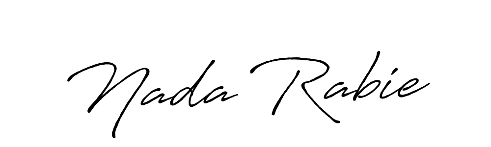 Make a short Nada Rabie signature style. Manage your documents anywhere anytime using Antro_Vectra_Bolder. Create and add eSignatures, submit forms, share and send files easily. Nada Rabie signature style 7 images and pictures png