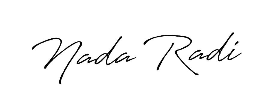 It looks lik you need a new signature style for name Nada Radi. Design unique handwritten (Antro_Vectra_Bolder) signature with our free signature maker in just a few clicks. Nada Radi signature style 7 images and pictures png