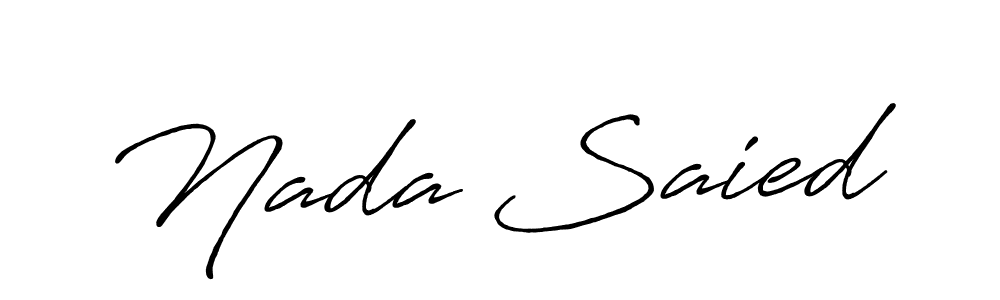 Nada Saied stylish signature style. Best Handwritten Sign (Antro_Vectra_Bolder) for my name. Handwritten Signature Collection Ideas for my name Nada Saied. Nada Saied signature style 7 images and pictures png