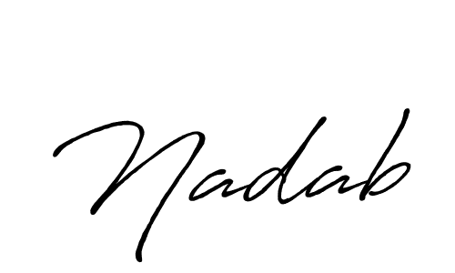 Make a beautiful signature design for name Nadab. With this signature (Antro_Vectra_Bolder) style, you can create a handwritten signature for free. Nadab signature style 7 images and pictures png