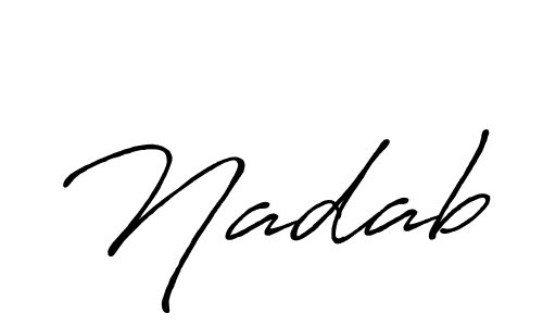 Similarly Antro_Vectra_Bolder is the best handwritten signature design. Signature creator online .You can use it as an online autograph creator for name Nadab. Nadab signature style 7 images and pictures png