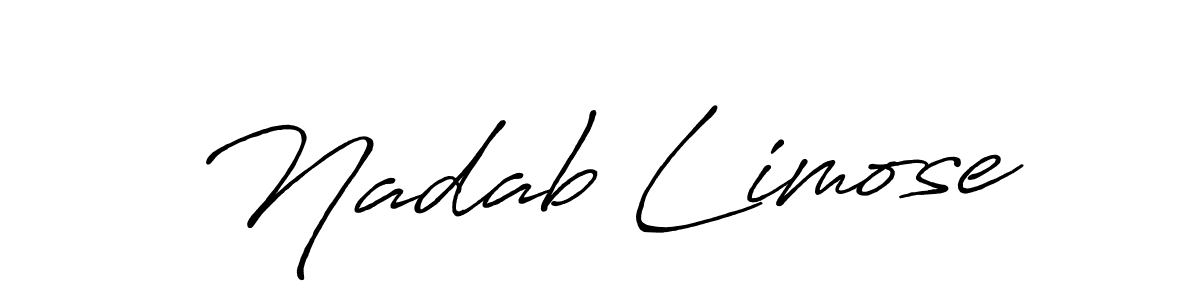 The best way (Antro_Vectra_Bolder) to make a short signature is to pick only two or three words in your name. The name Nadab Limose include a total of six letters. For converting this name. Nadab Limose signature style 7 images and pictures png