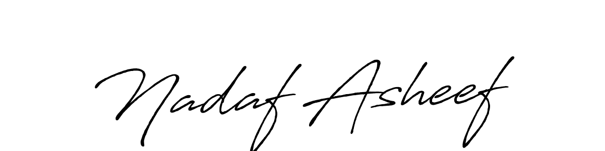 Similarly Antro_Vectra_Bolder is the best handwritten signature design. Signature creator online .You can use it as an online autograph creator for name Nadaf Asheef. Nadaf Asheef signature style 7 images and pictures png