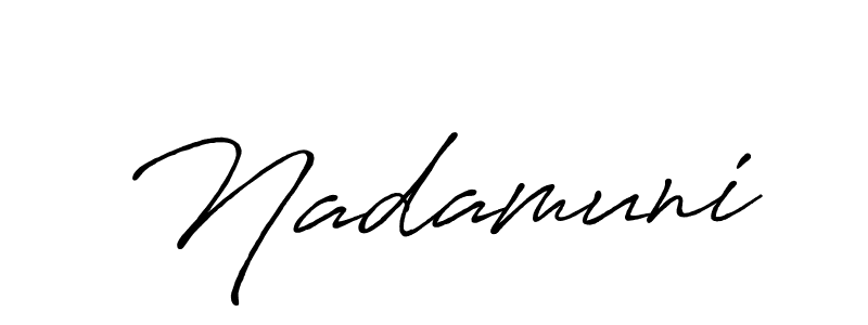 Also we have Nadamuni name is the best signature style. Create professional handwritten signature collection using Antro_Vectra_Bolder autograph style. Nadamuni signature style 7 images and pictures png