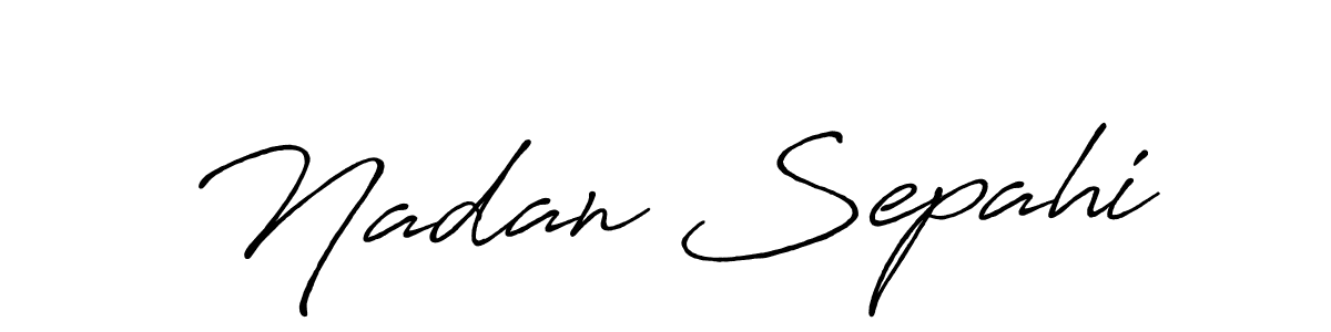 Similarly Antro_Vectra_Bolder is the best handwritten signature design. Signature creator online .You can use it as an online autograph creator for name Nadan Sepahi. Nadan Sepahi signature style 7 images and pictures png